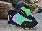 Jordan 14 Men’s High-Top Sneakers in Black, Blue and Iridescent