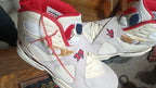 Jordan Air Jordan 8 White and Red High-Top Sneakers
