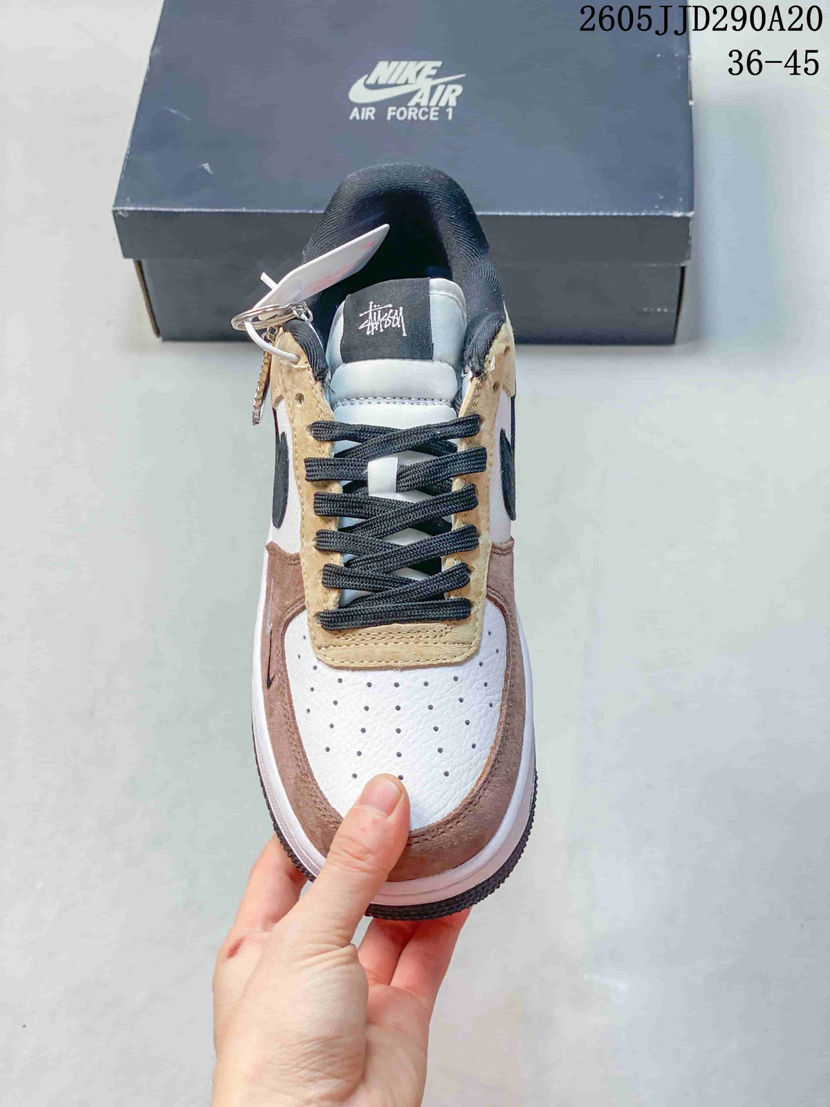 Nike WMNS Air Force 1 Shadow Sneakers Beige Pink Black