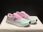 On Cloud 6 Push Sneakers in Pink, Green and White