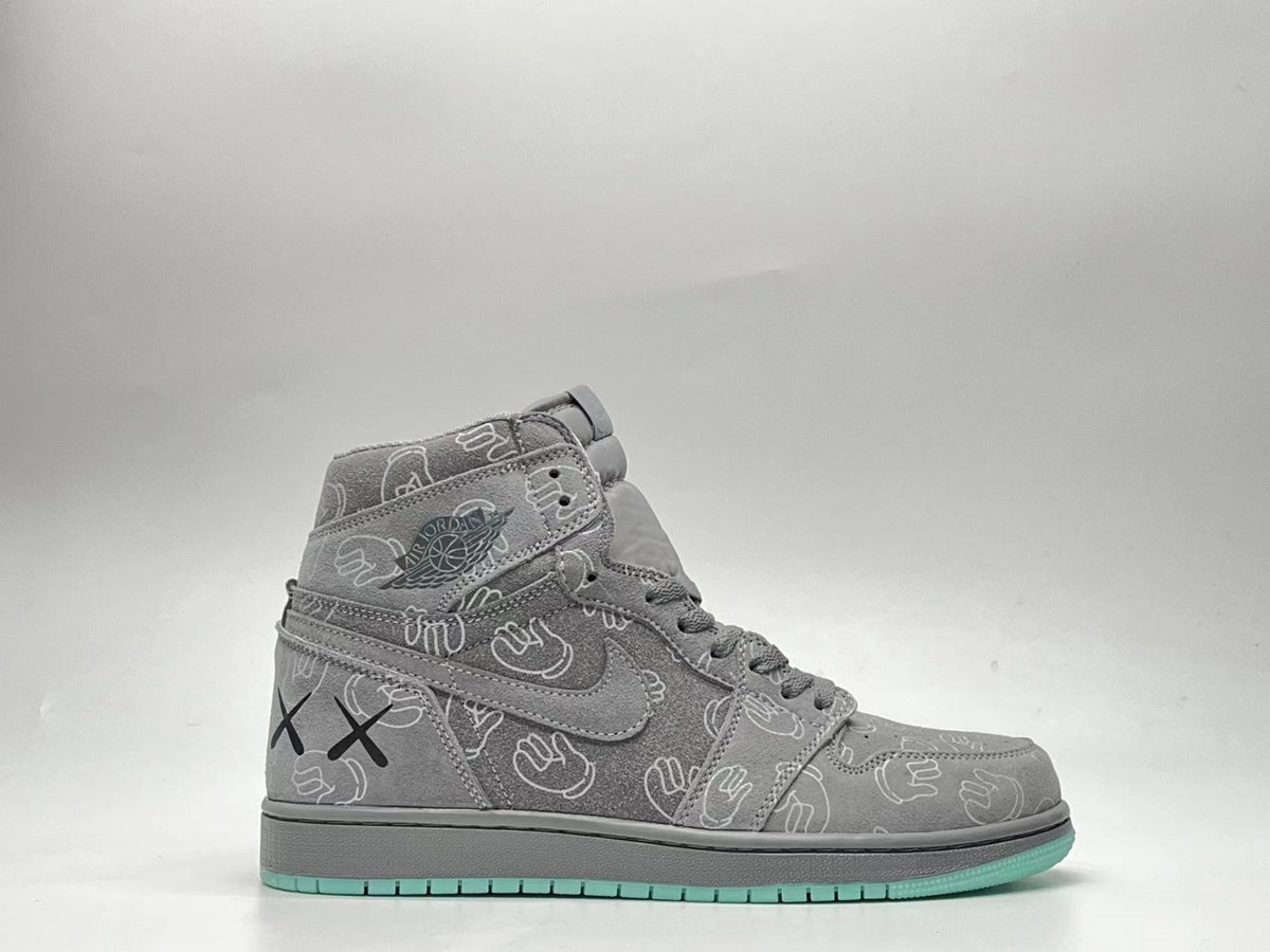 Air Jordan 1 High Cool Grey Patterned Sneakers