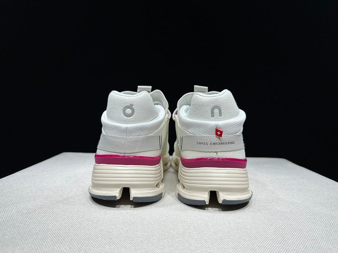 On Cloudnova 2 Sneakers in Ivory and Pink