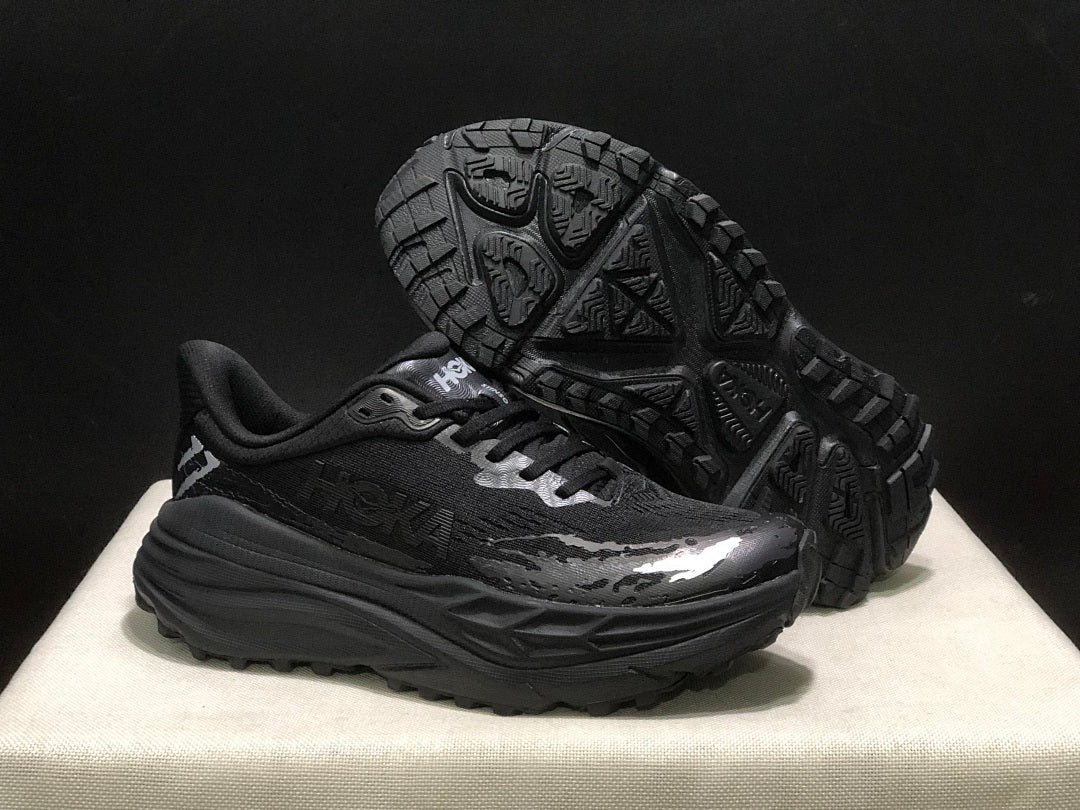 HOKA Stinson 7 Black Trail Sneakers
