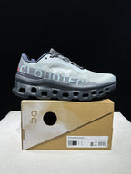 On Cloudmonster Running Shoes in Eclipse and Magnet