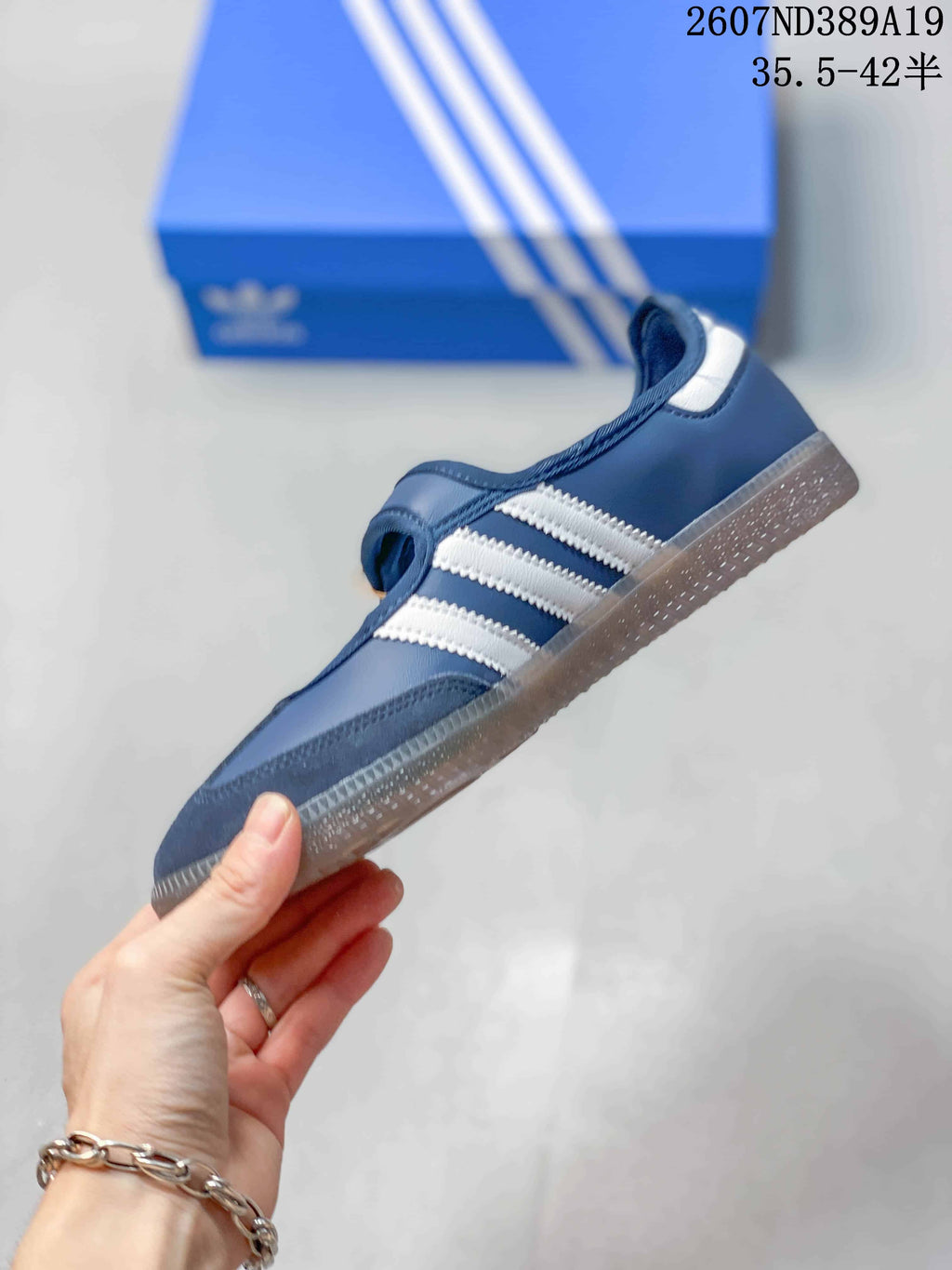adidas Samba Jane Mary Jane Sneakers Blue and White