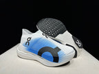On Cloudboom Strike LS Running Shoes, White and Blue