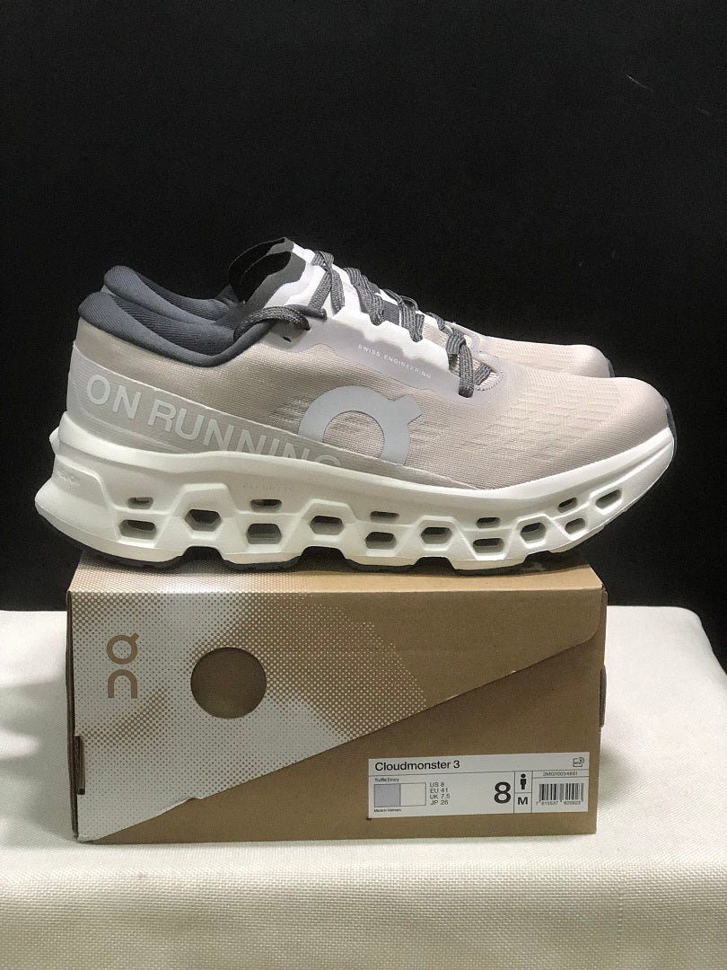 On Cloudmonster 3 Running Shoes in Gray
