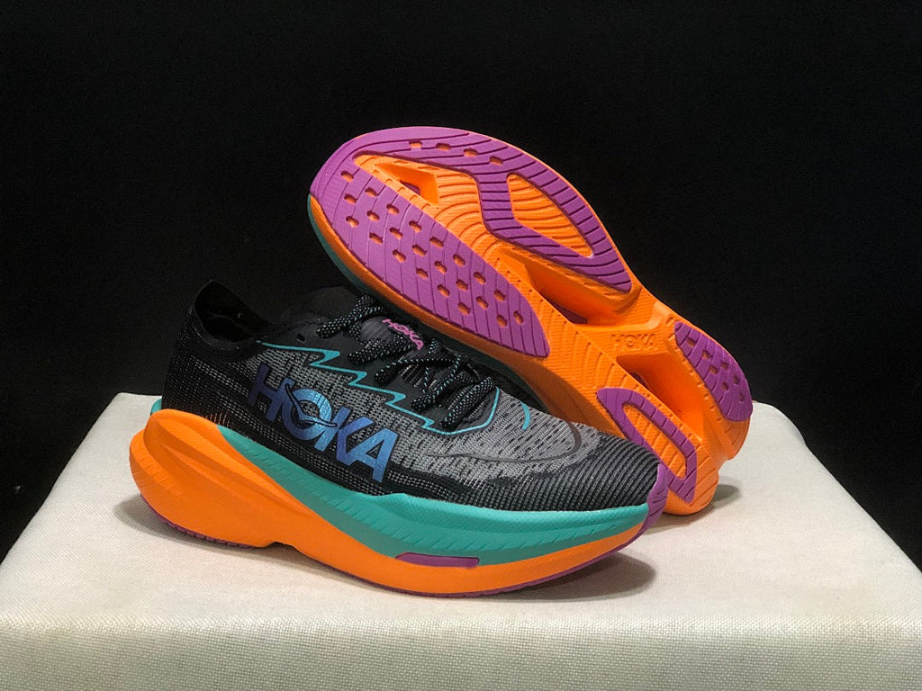 HOKA Mach X 2 Running Shoes, Black and Turquoise