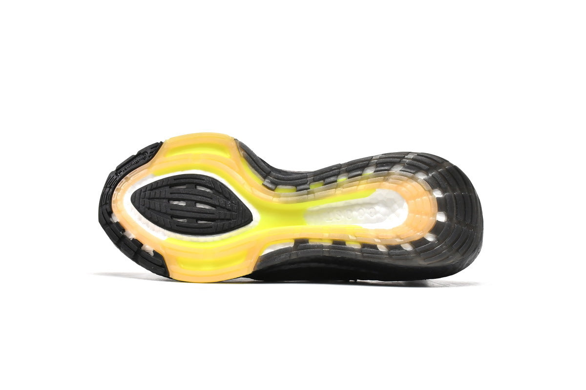 adidas UltraBoost 22 Running Shoes, Black/Solar Yellow GX5915