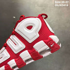 Nike Air More Uptempo Sneakers White and Red 09JXD414
