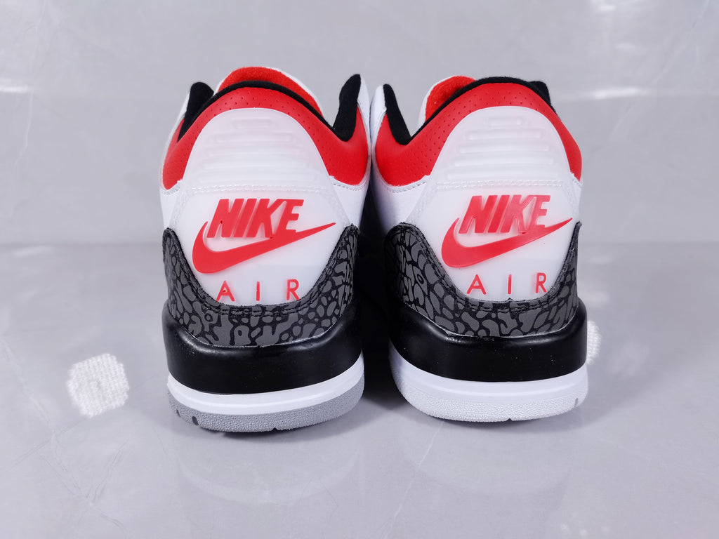 Air Jordan 3 Retro SE White Cement Fire Red Sneakers
