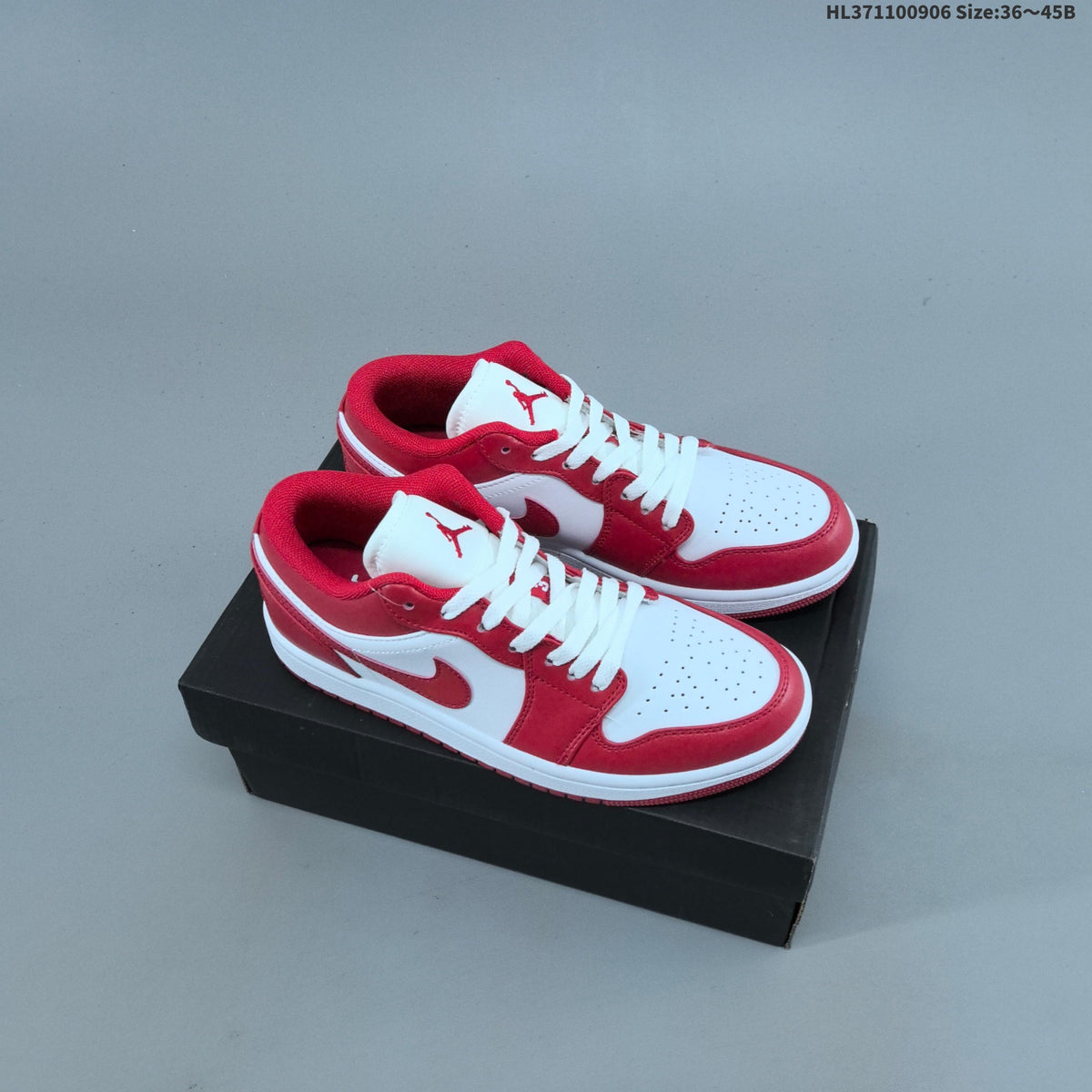 Nike Air Jordan 1 Low Sneakers, White and Color-Accent Styles