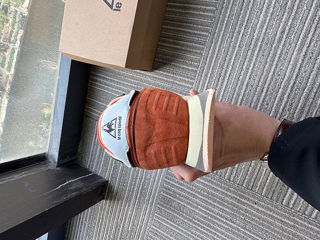 Le Coq Sportif AN-23 Sneakers in Green and Orange