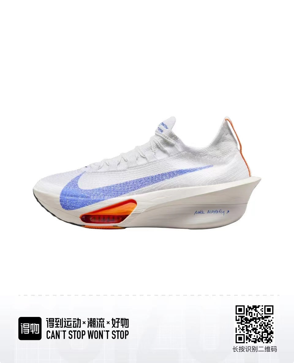 Nike Alphafly 3 White and Blue Running Shoes