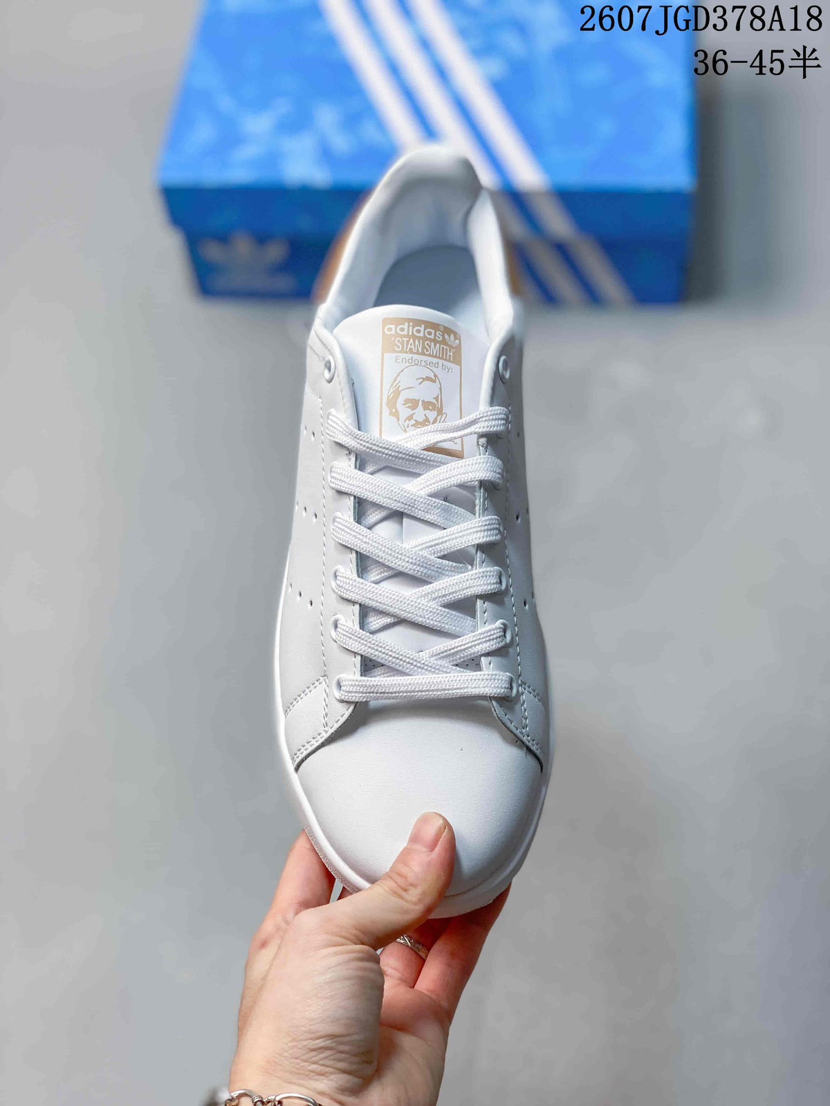 Adidas Stan Smith White Gold Sneakers 711280WYQ