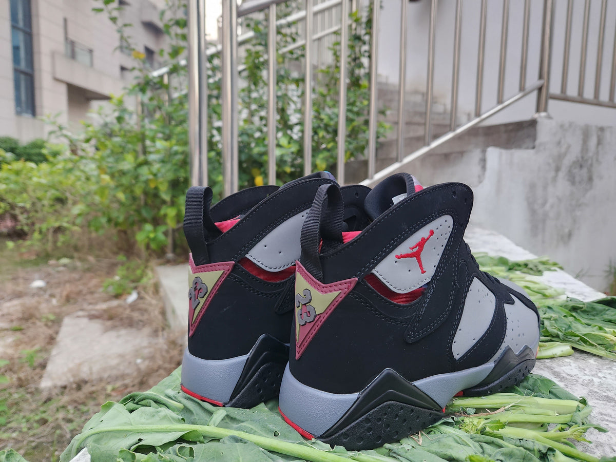 Air Jordan 7 Black Grey Red High-Top Sneakers