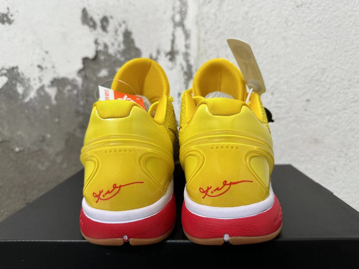 Nike Kobe 6 Protro SpongeBob Basketball Shoes Yellow