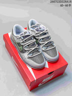 Nike Dunk Low Custom Gray Green Graffiti Sneakers