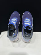 On Cloudmonster Running Shoes, Navy and White