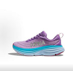 HOKA Bondi 8 Running Sneakers in Purple and Blue