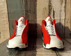 Jordan 13 White, Gray & Red Men's Sneakers