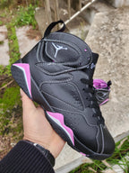Jordan 7 High-Top Sneakers in Black, White and Pink