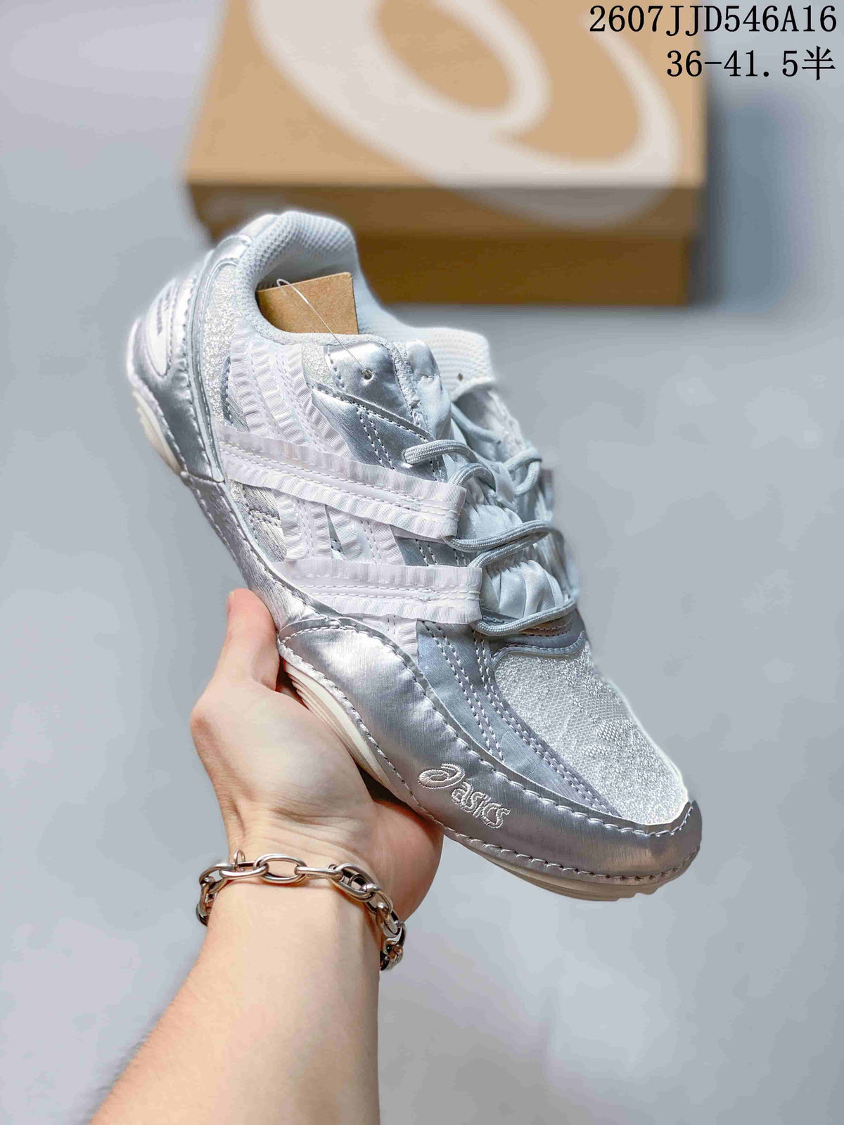 ASICS Hypersync Silver Low-Profile Retro Sneakers