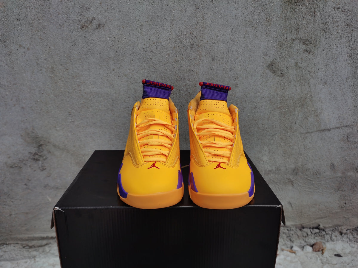 Jordan Air Jordan 14 Kobe Tribute Basketball Sneakers Yellow Purple