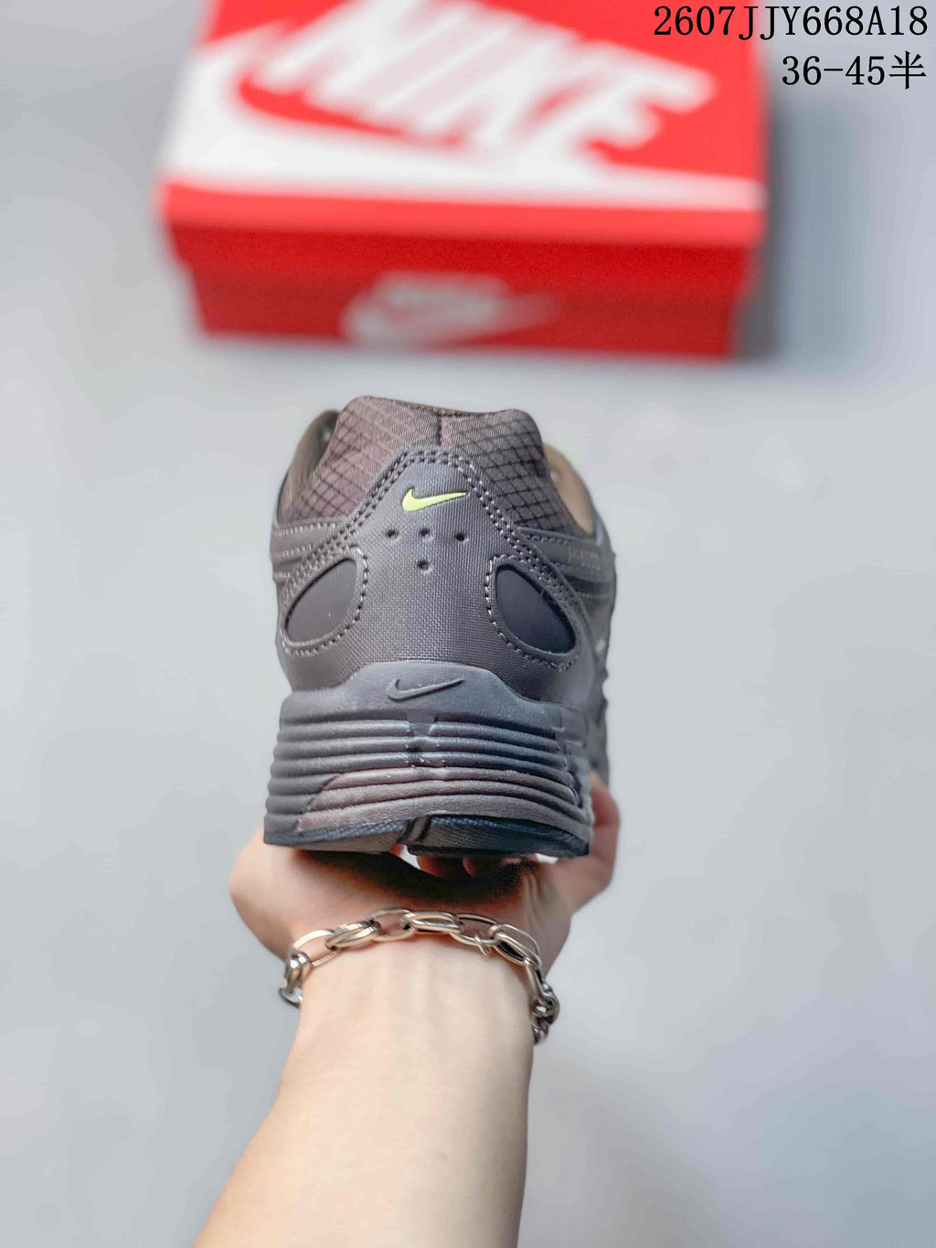 Nike P-6000 Sneakers Dark Gray Neon Green