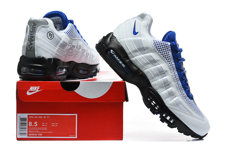 Nike Air Max 95 White and Blue Sneakers