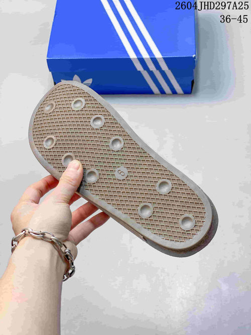 adidas Adimule Suede-Textured Mule Slides Beige IH690