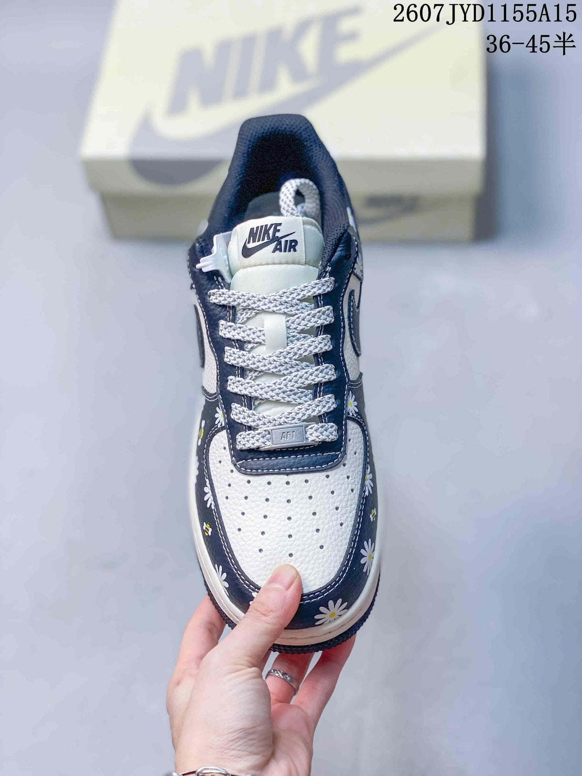 Nike Air Force 1 Low Sneakers Navy Floral White 2607JYD1155A15