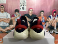 Basketball Shoes in Navy, Red and Cream