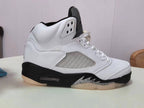 Jordan 5 White and Black High-Top Sneakers
