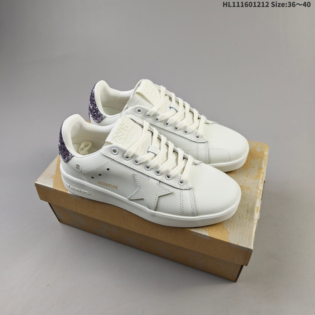 Golden Goose Purestar Low-Top Sneakers with Star Detail