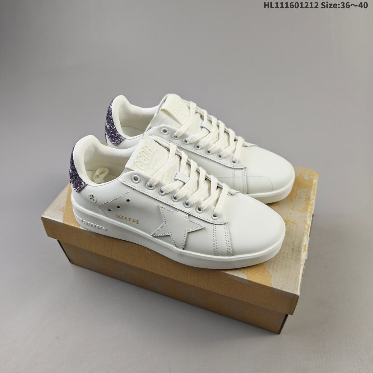 Golden Goose Purestar Low-Top Sneakers with Star Detail
