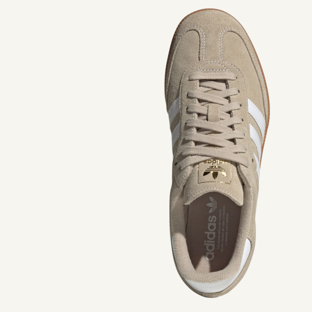 Adidas Originals Men's Khaki/White/Gum Samba OG Sneakers, KK2272