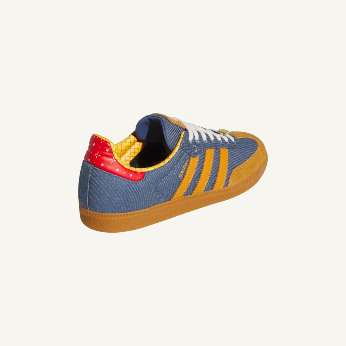 Adidas Originals Kids Blue Toy Story x Samba 'Woody' Shoes, LA3985