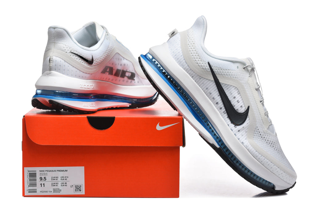 Nike Pegasus Premium White and Blue Running Shoes HQ2592-104