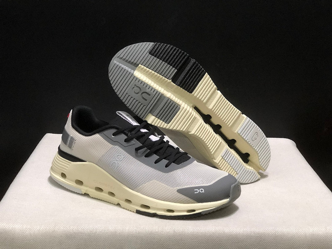 On Cloudnova Form 2 Sneakers in Pearl and Black