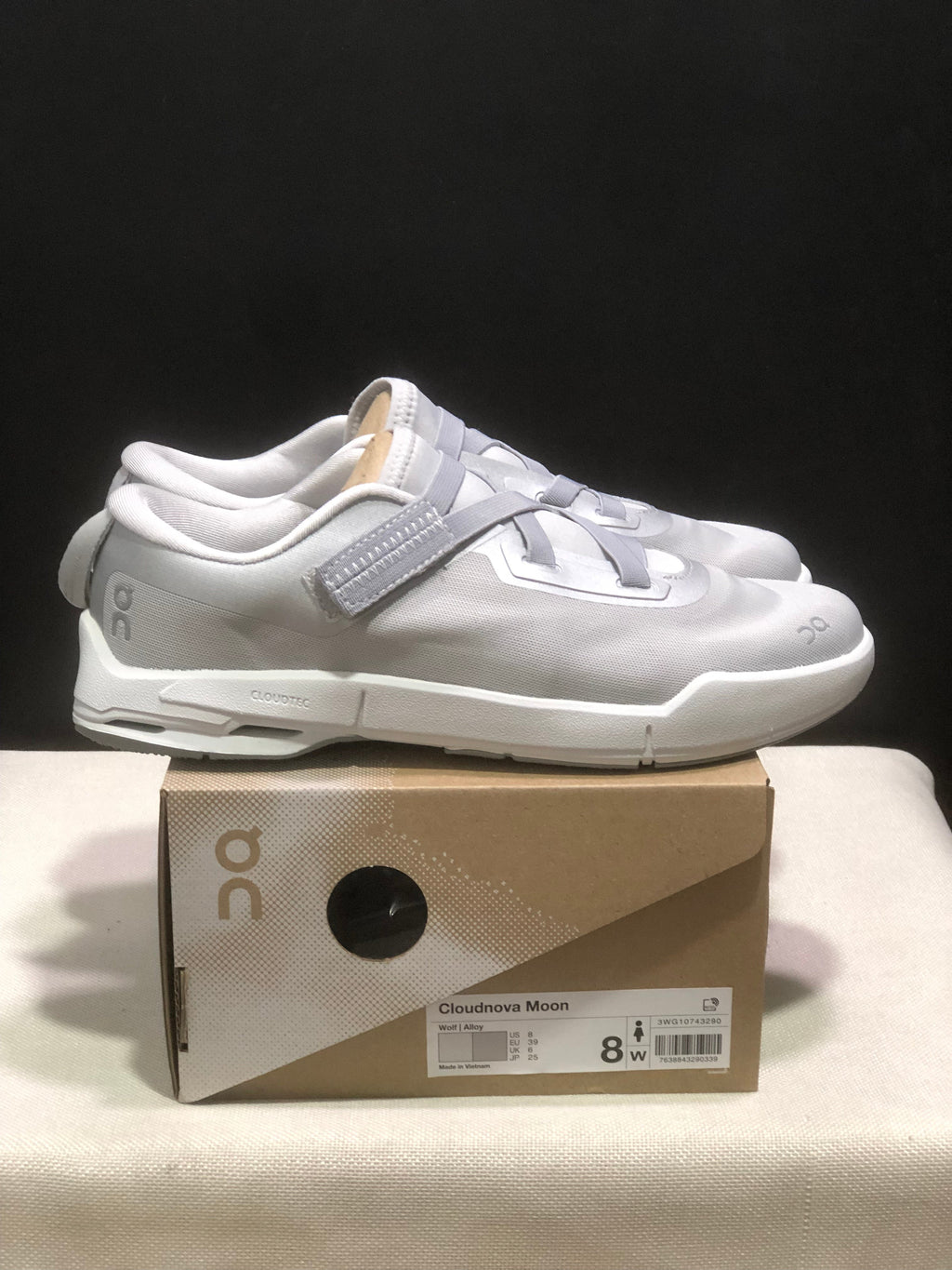 On Cloudnova Moon Sneakers in White and Gray