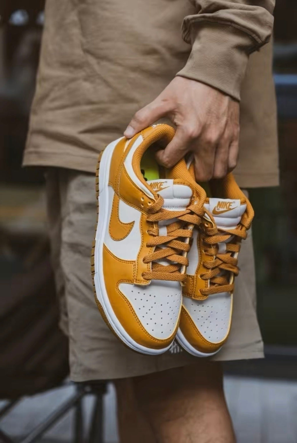 Nike Dunk Low Next Nature Sneakers White and Brown DN1431-001