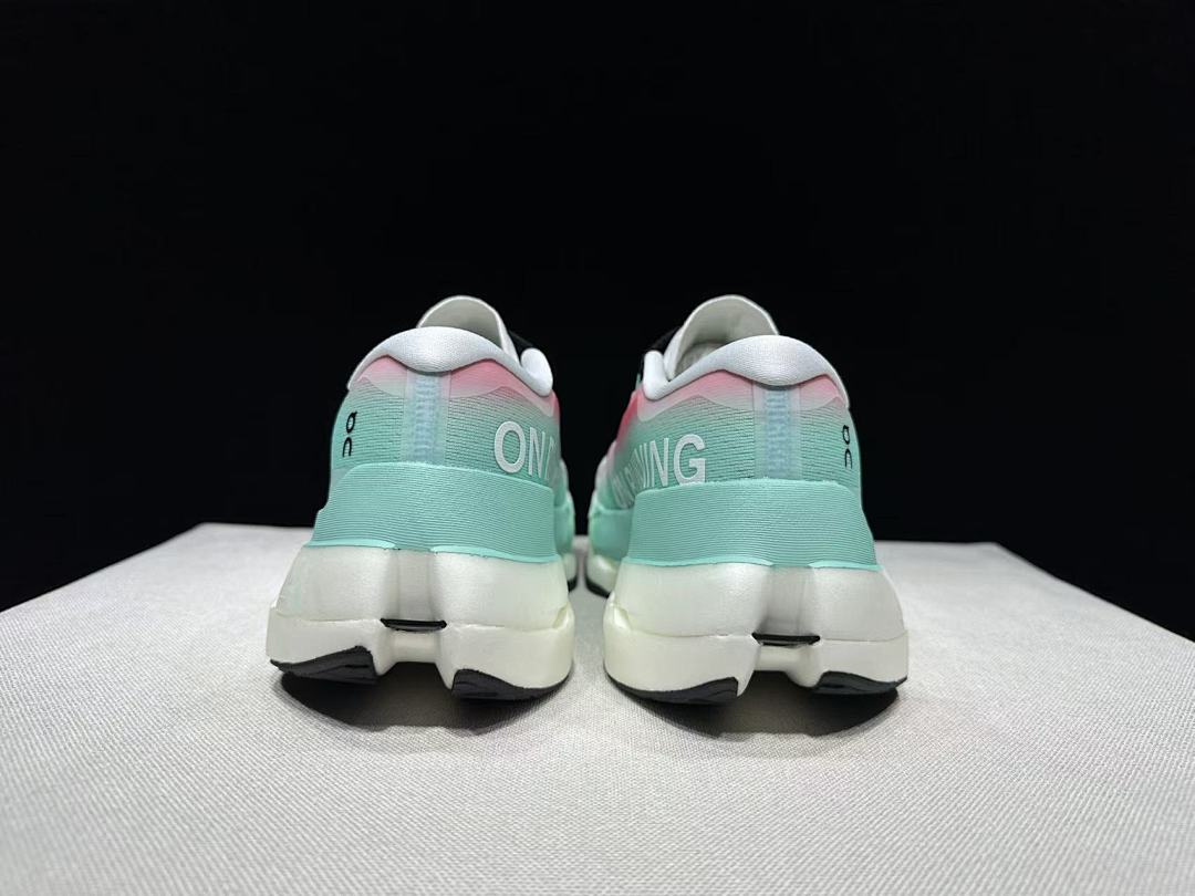 On Cloudboom Max Running Shoes, White Mint Pink