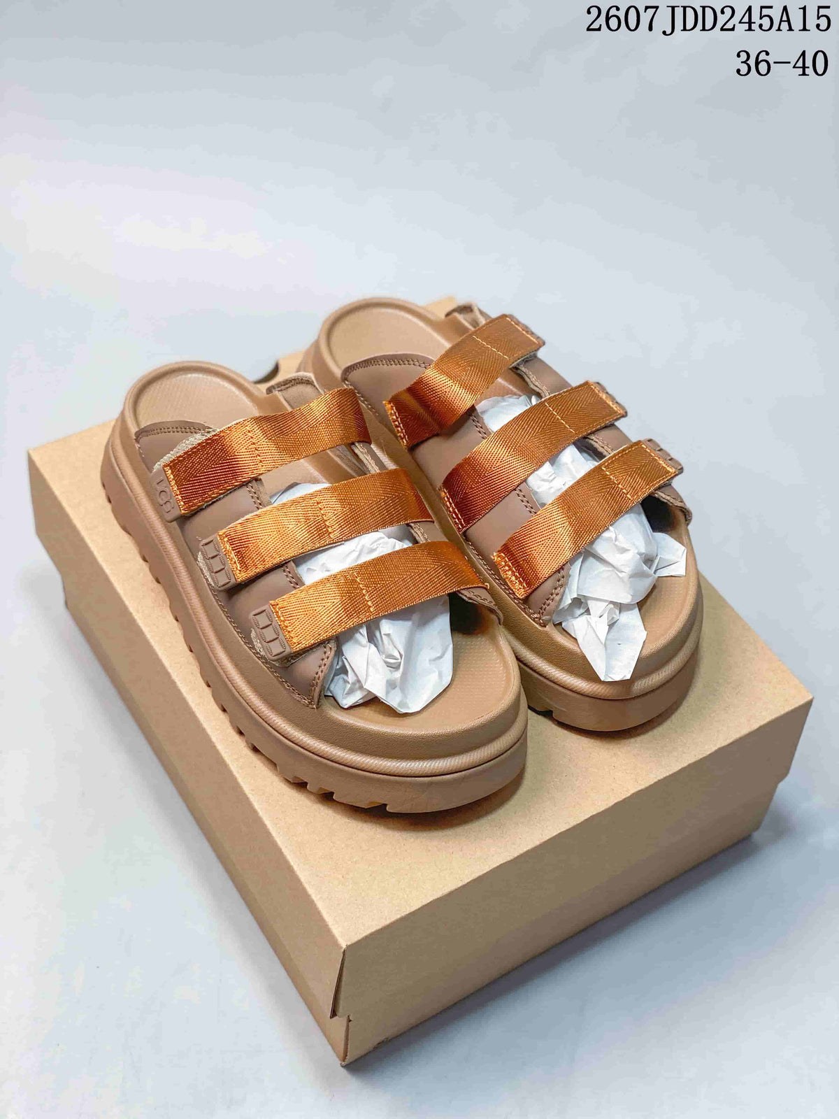 UGG GoldenGlow Platform Sandals Tan 2607JDD245A15