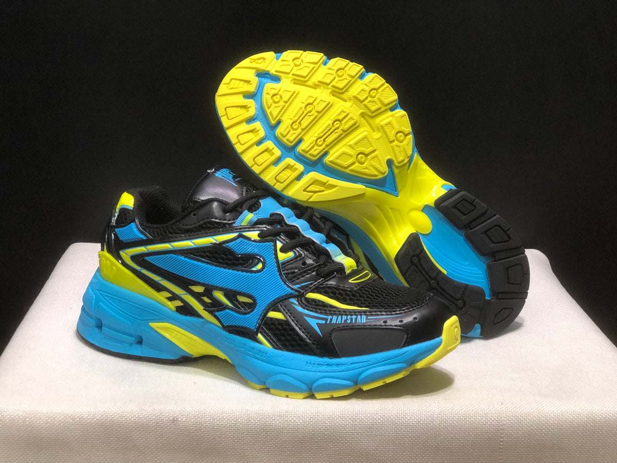 Trapstar Retro Chunky Sneakers in Black, Blue and Yellow