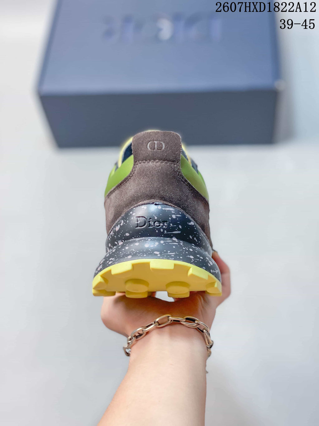 Dior Squash Sneakers Green and Brown 2607HXD1822A12
