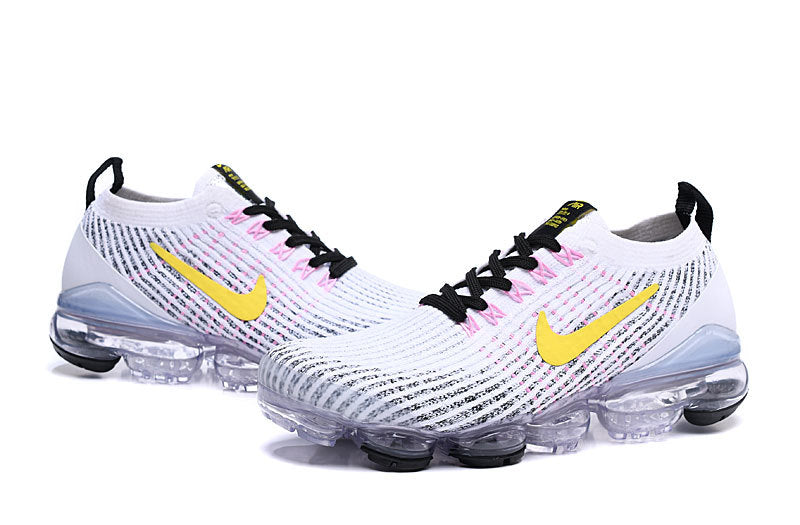 Nike Air VaporMax Flyknit 3 White Yellow Sneakers AJ6900-103