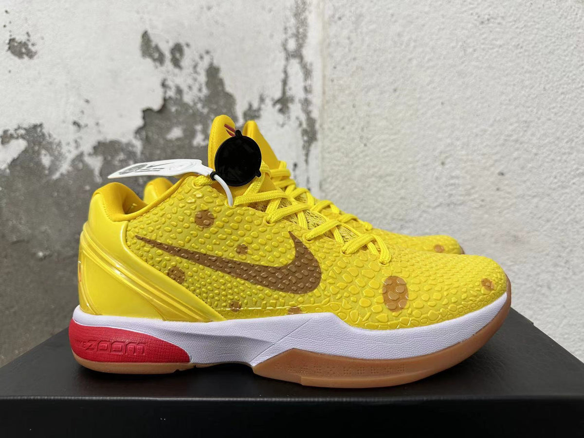 Nike Kobe 6 Protro SpongeBob Basketball Shoes Yellow