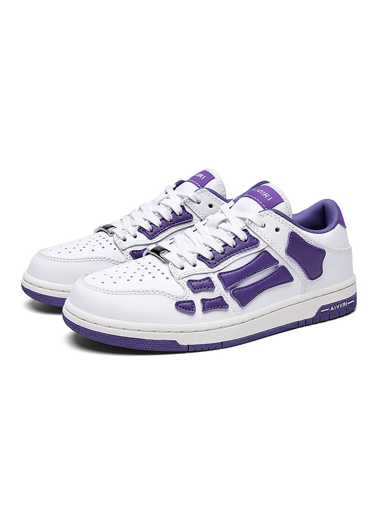 AIMIRI Low-Top Sneakers in White and Purple