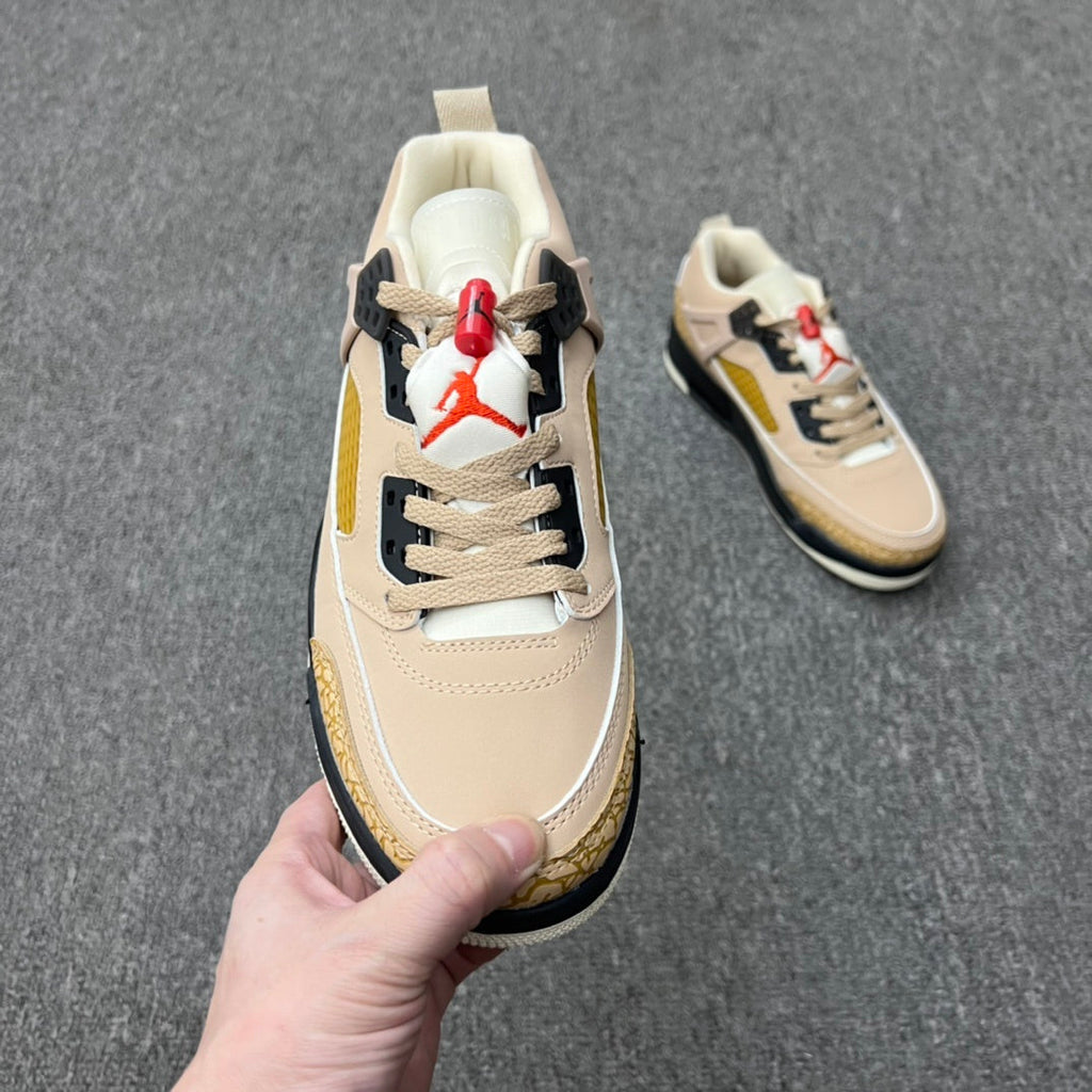 Jordan Spizike Low AJ3.5 Sneakers in Tan and Gold